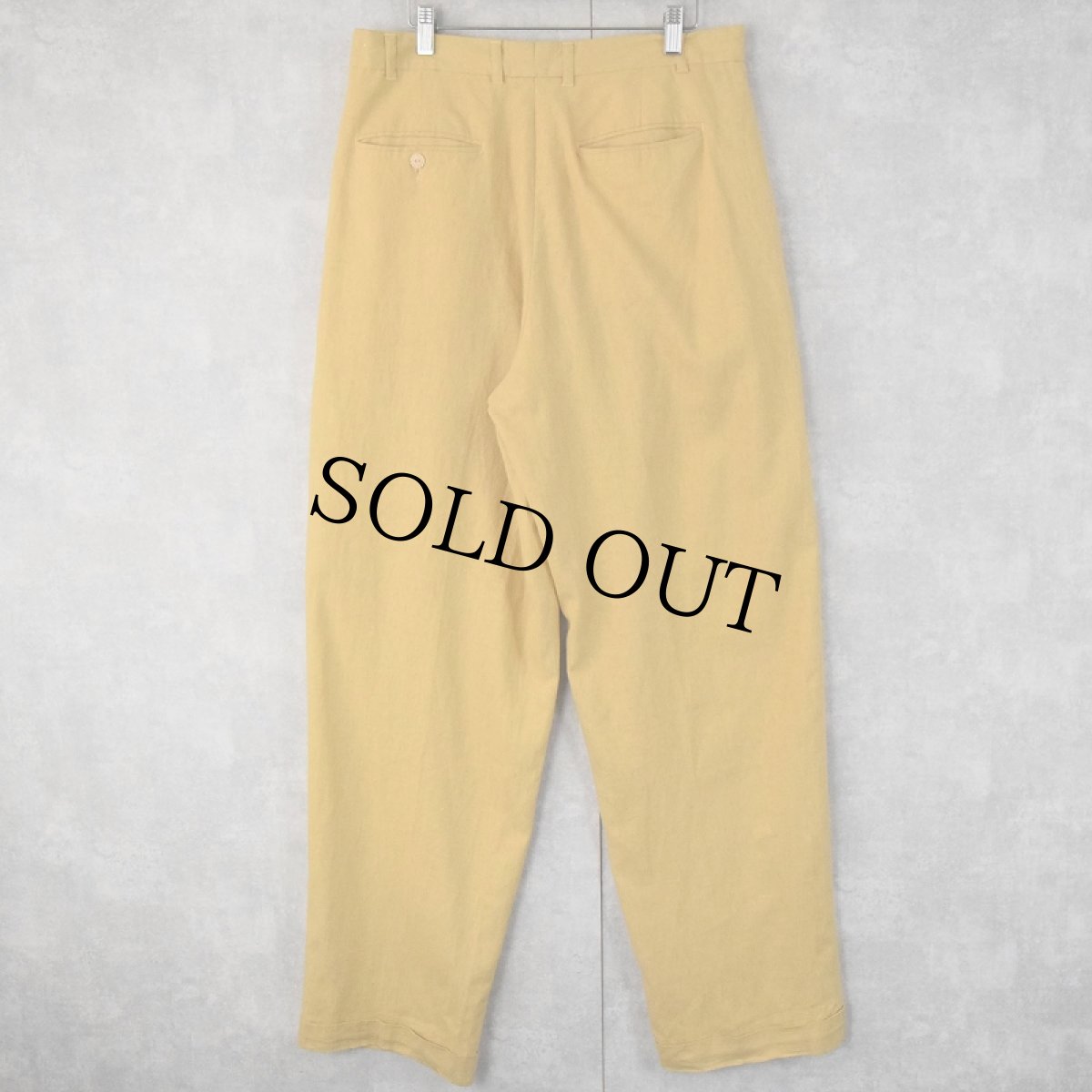 画像2: 80〜90's VIRCOLA 2タック リネン×レーヨン スラックス W35 (2)