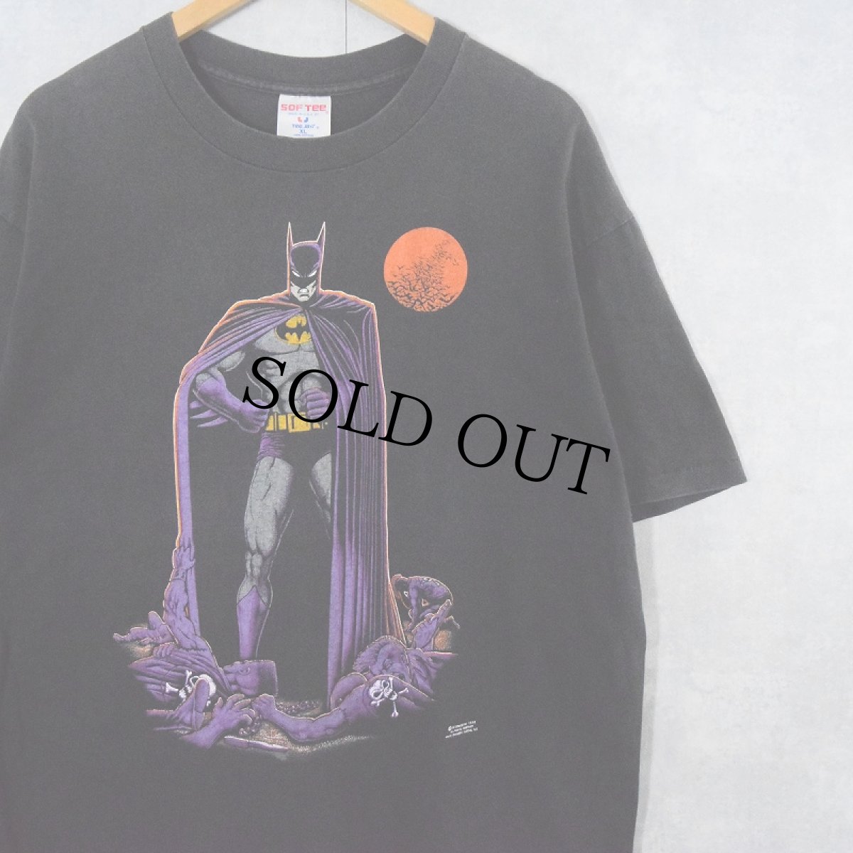 画像1: 【お客様専用ページ】90's DC COMICS BATMAN USA製 キャラクタープリントTシャツ BLACK XL (1)