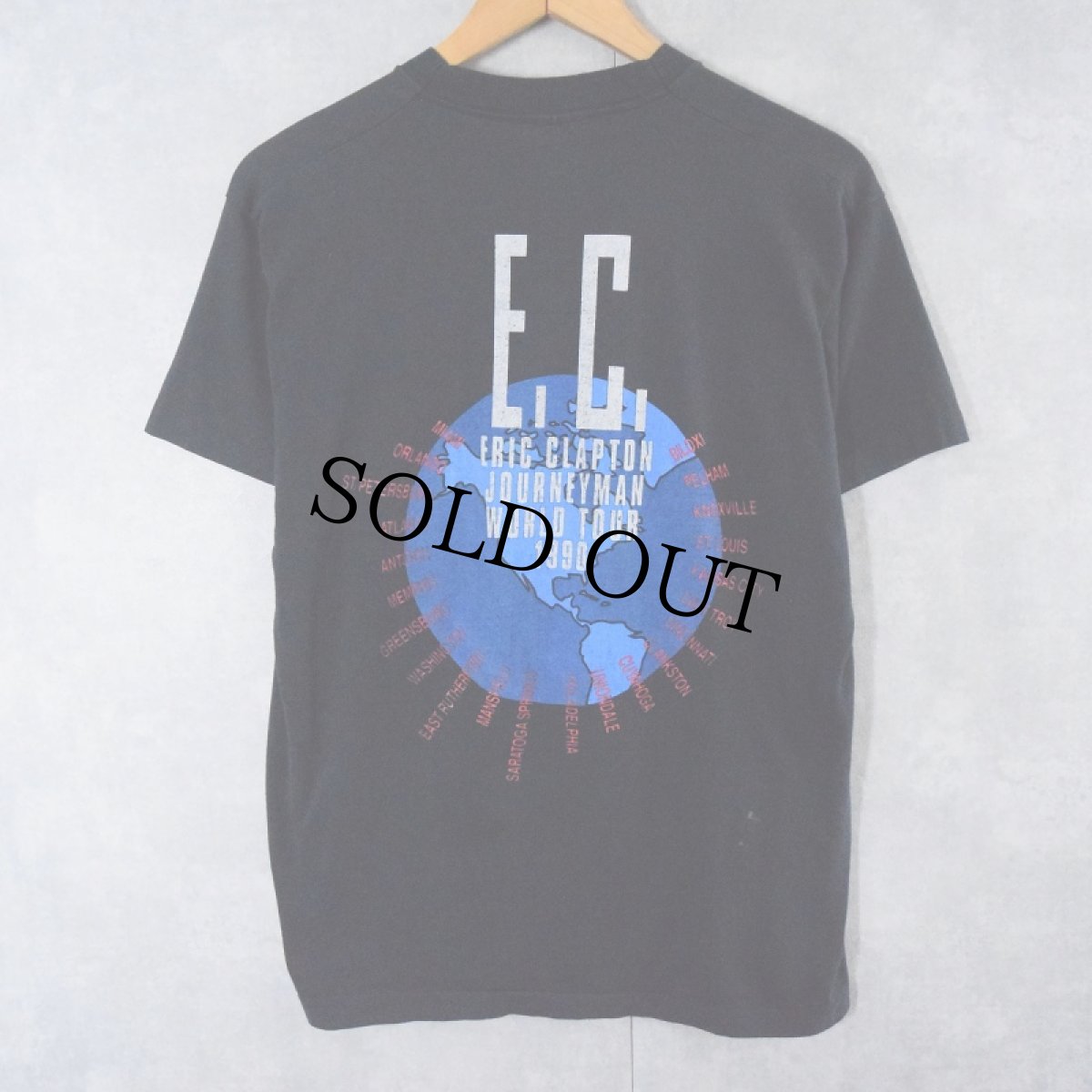 画像2: 1990 ERIC CLAPTON USA製 "JOURNEYMAN WORLD TOUR" ミュージシャンツアーTシャツ XL (2)