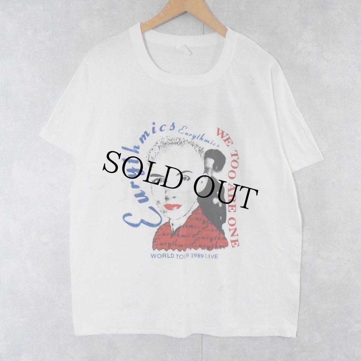 画像1: 80's Eurythmics CANADA製 "WE TOO ARE ONE" ミュージシャン ツアーTシャツ XL (1)