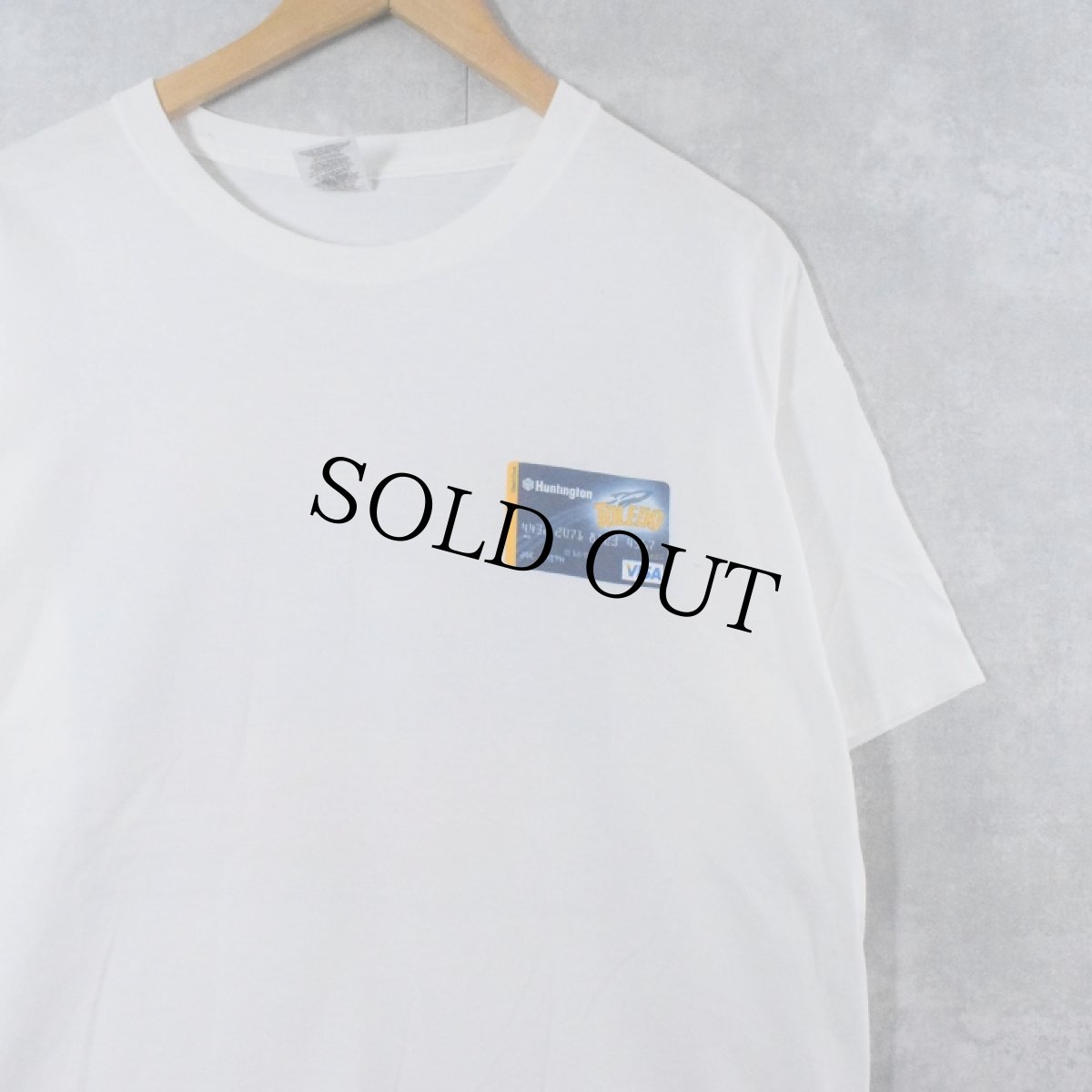 画像2: Huntington クレジットカードプリントTシャツ XL (2)