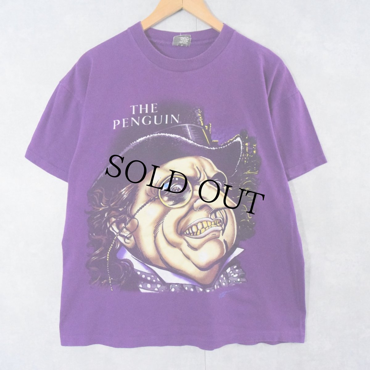画像1: 【SALE】 90's DC COMICS THE PENGUINUSA製 キャラクタープリントTシャツ L (1)