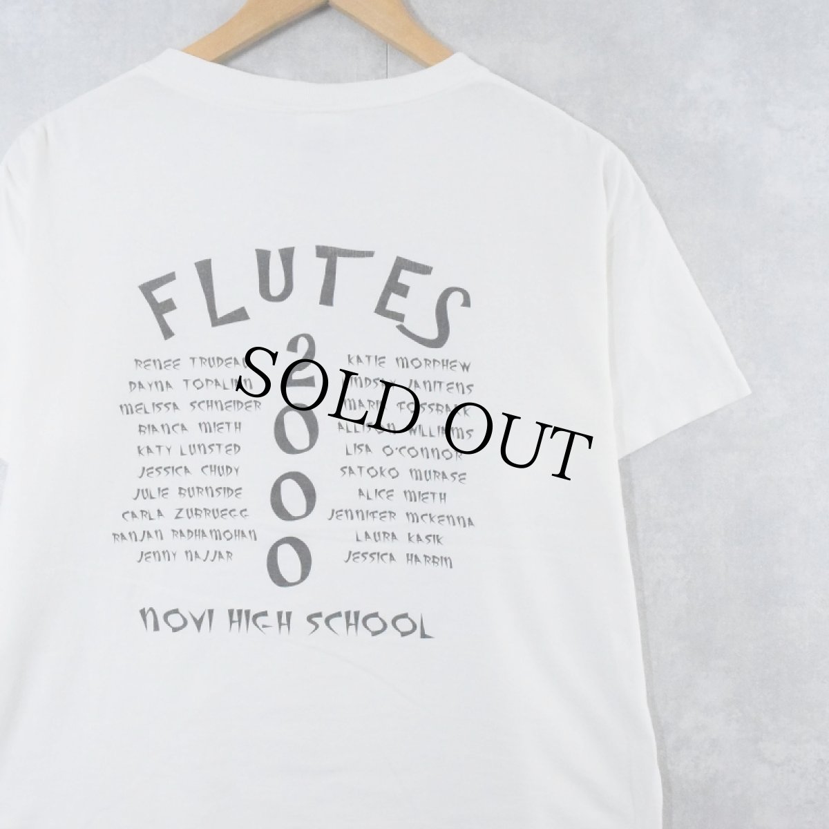 画像2: 2000's "FLUITES NOVI HIGH CHOOL" 忍者プリントTシャツ M (2)