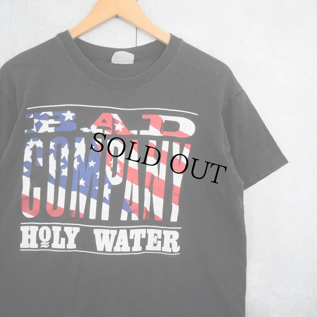 画像1: 90's BAD COMPANY USA製 "HOLY WATER" ロックバンドプリントTシャツ BLACK L (1)