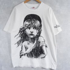 画像1: 90's Les Miserables USA製 大判 ミュージカルプリントTシャツ XL (1)