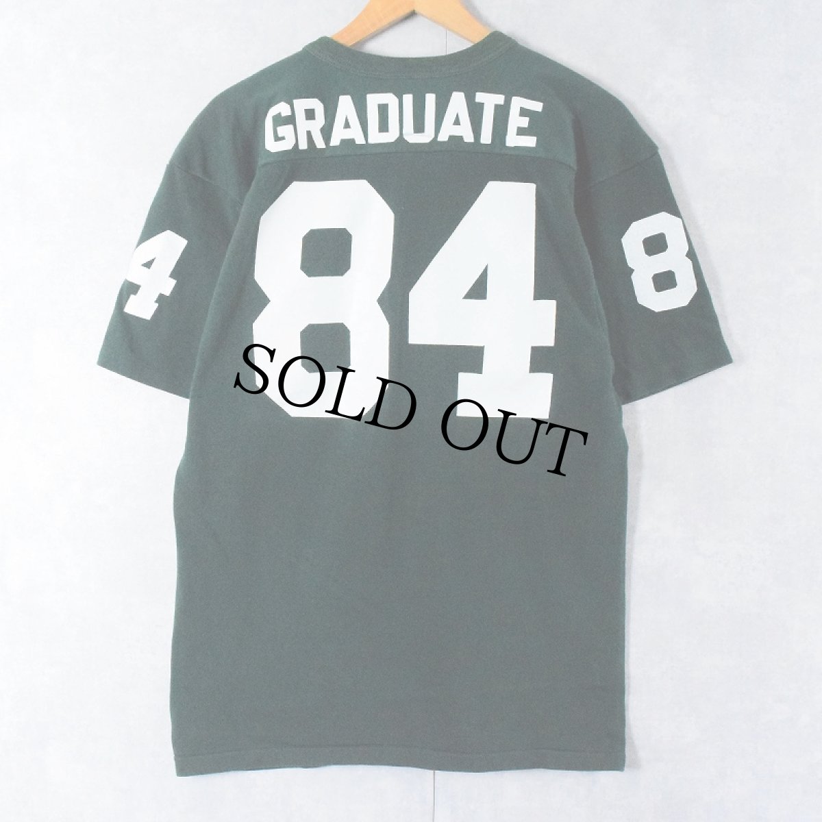 画像2: 80's Champion USA製 トリコタグ "84" フットボールTシャツ L (2)