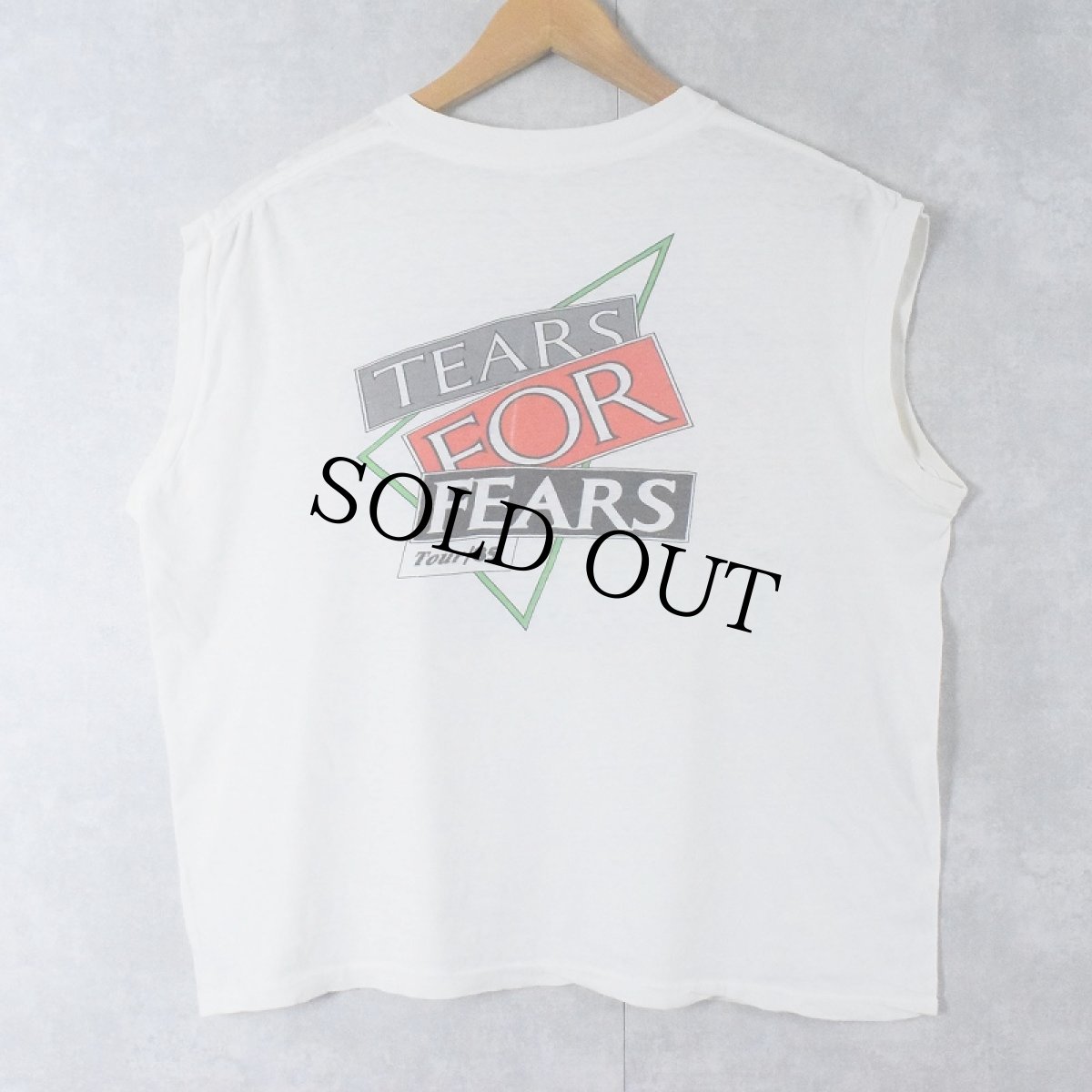 画像2: 80's TEARS FOR FEARS バンドツアープリント ノースリーブTシャツ (2)