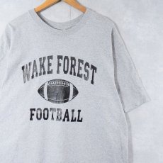 画像1: 90's "WAKE FOREST FOOTBALL" フットボールチーム プリントTシャツ (1)