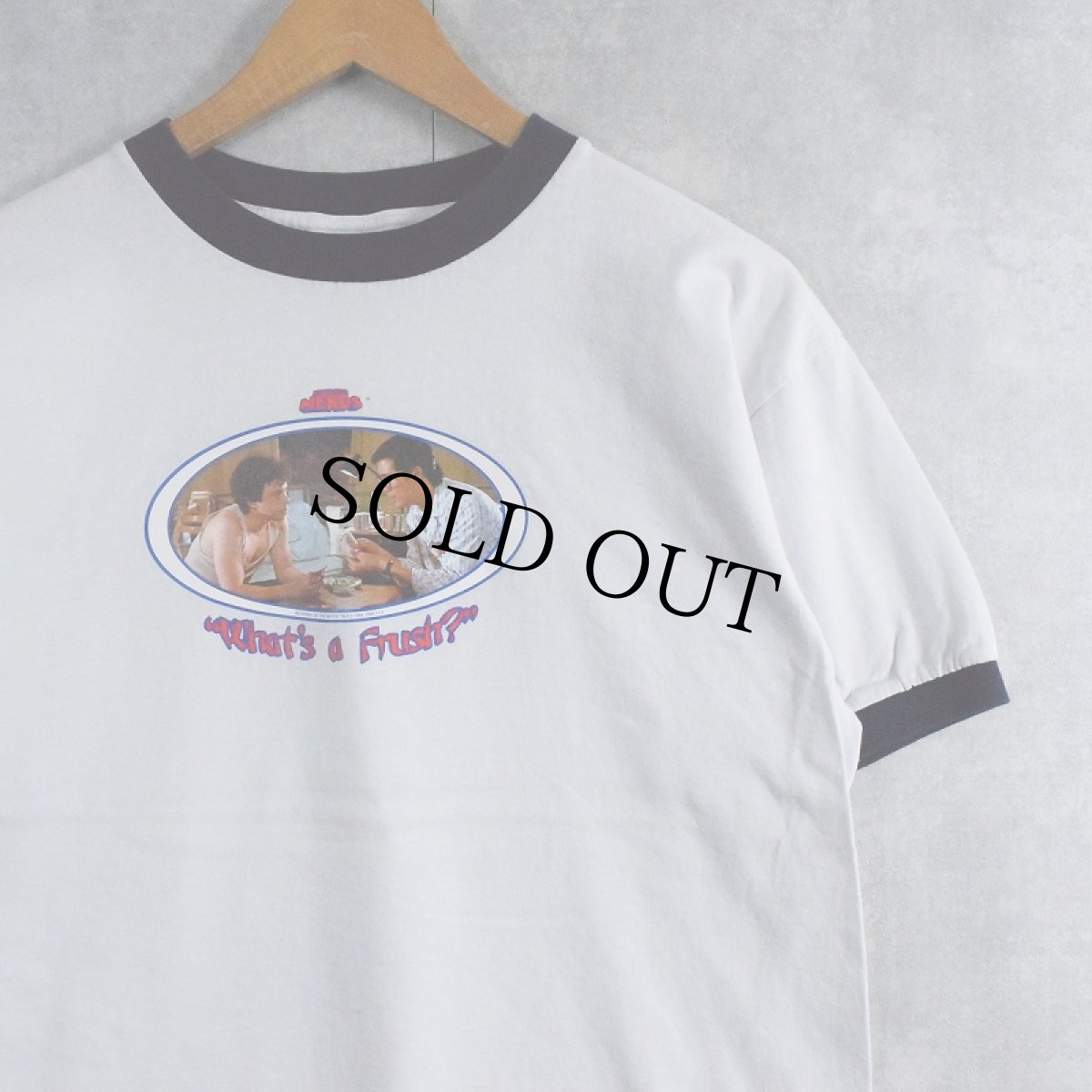 画像1: 【SALE】 REVENGE OF THE NERDS "What a Frush?" コメディ映画プリントリンガーTシャツ (1)