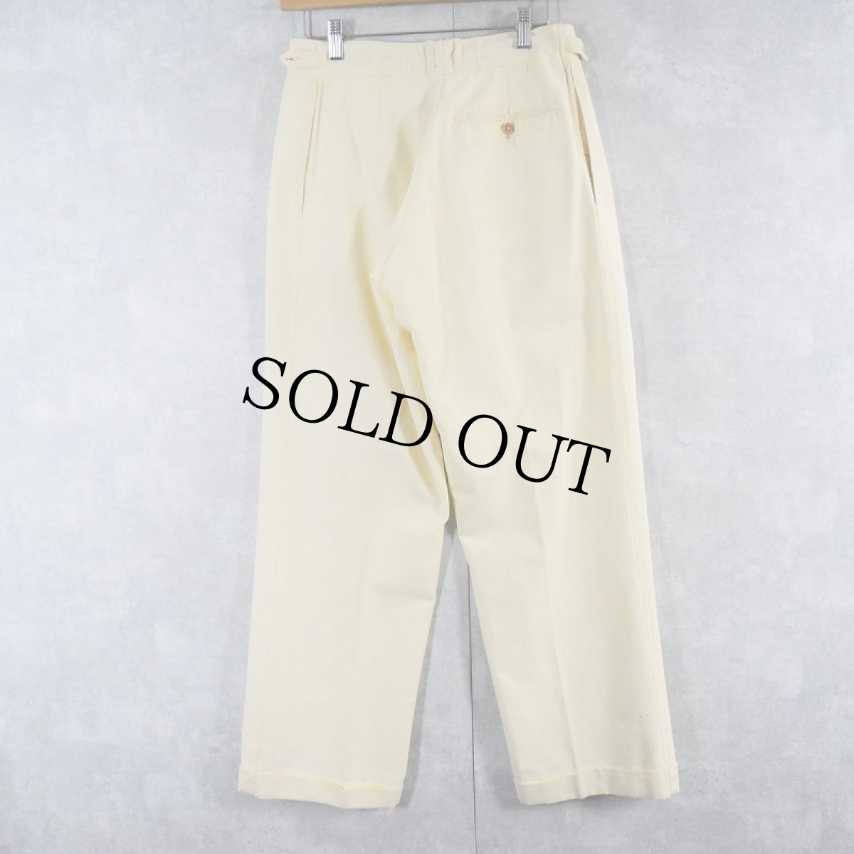 画像2: 〜50's UNKNOWN コットントラウザーズ W28 (2)