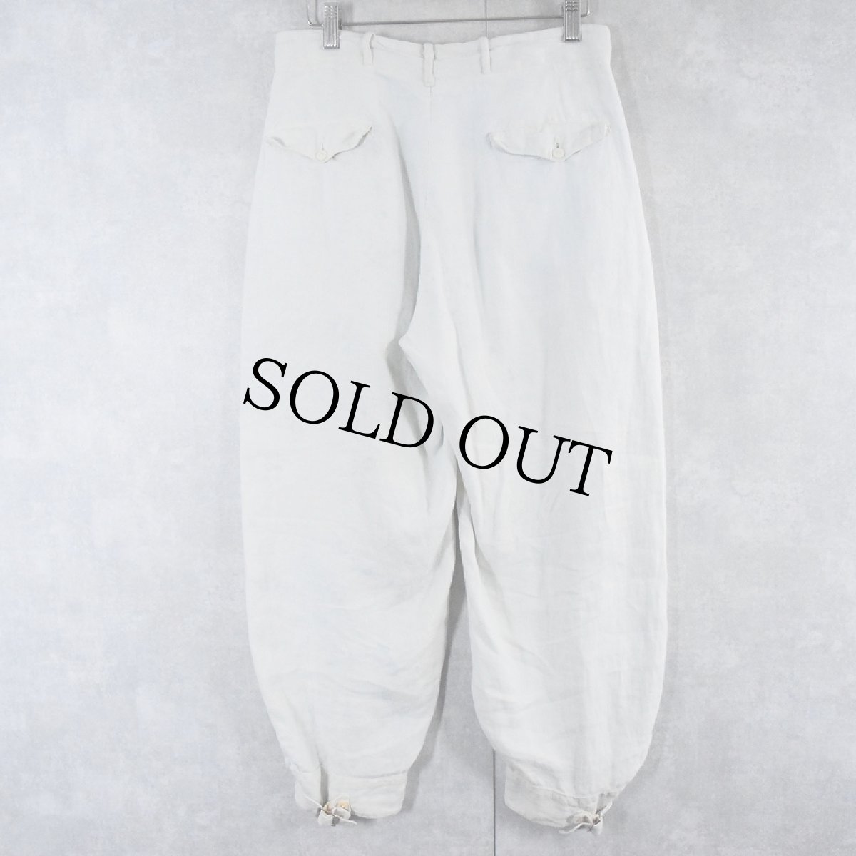 画像2: 30〜40's リネンニッカポッカ W28 (2)