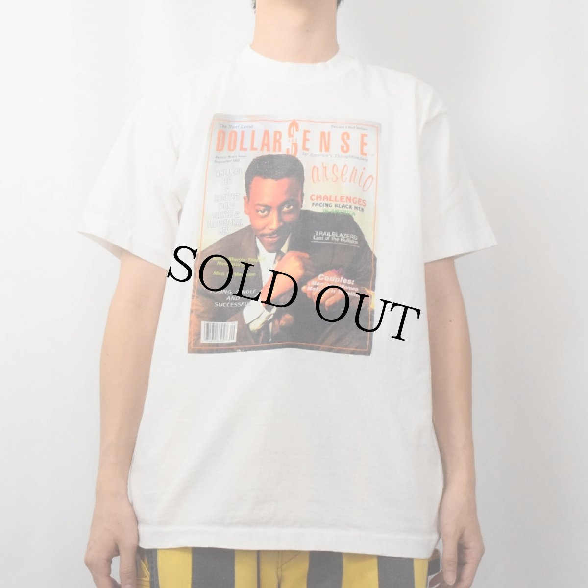 画像2: **【SALE】 90's Arsenio Hall USA製 俳優フォトプリントTシャツ L (2)