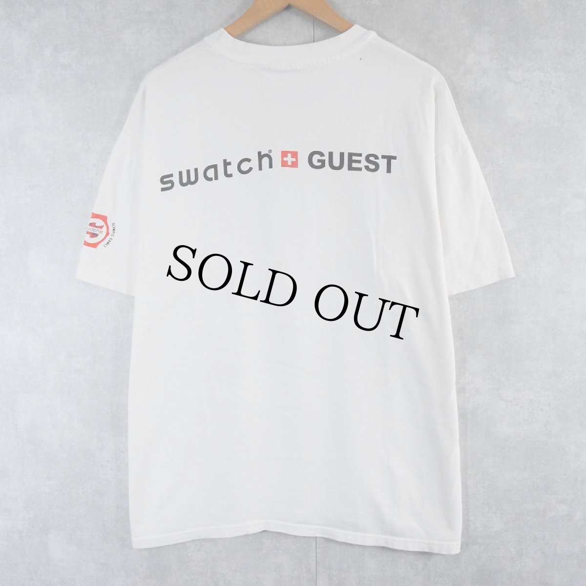 画像2: 90's swatch 時計ブランド プリントTシャツ XL (2)