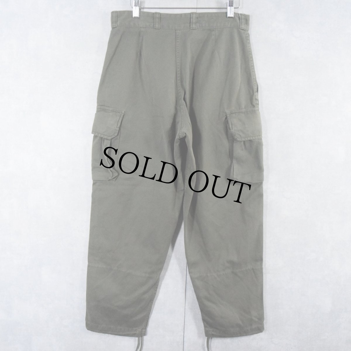 画像2: 80's FRENCH MILITARY M-64 カーゴパンツ W31 (2)