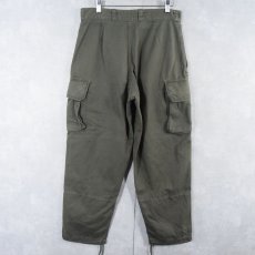 画像2: 80's FRENCH MILITARY M-64 カーゴパンツ W31 (2)