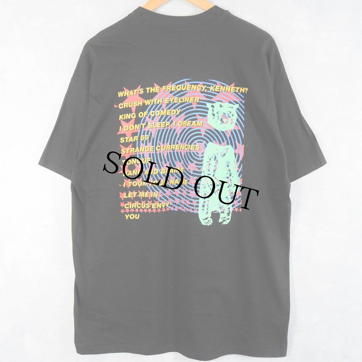 画像2: 90's R.E.M. "MONSTER" オルタナティヴロックバンドTシャツ BLACK XL (2)