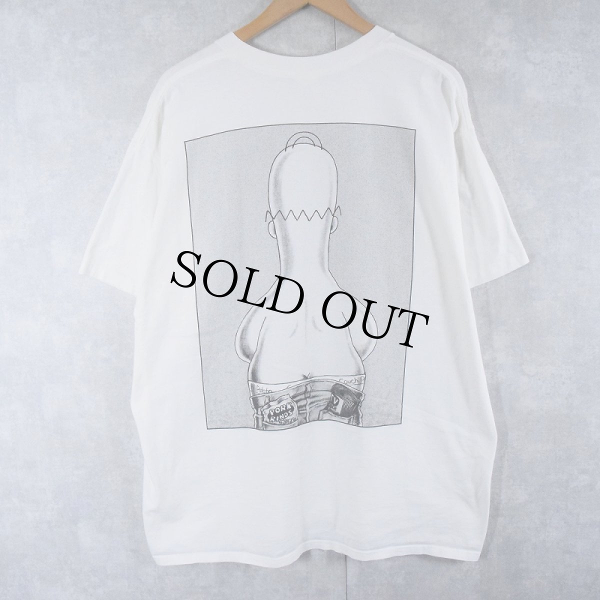 画像2: 90's THE SIMPSONS "Couch Potato" USA製 Calvin KleinパロディTシャツ XXL (2)