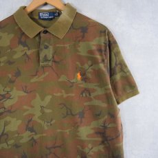 画像1: POLO Ralph Lauren "CUSTOM FIT" カモ柄 鹿の子ポロシャツ XL (1)