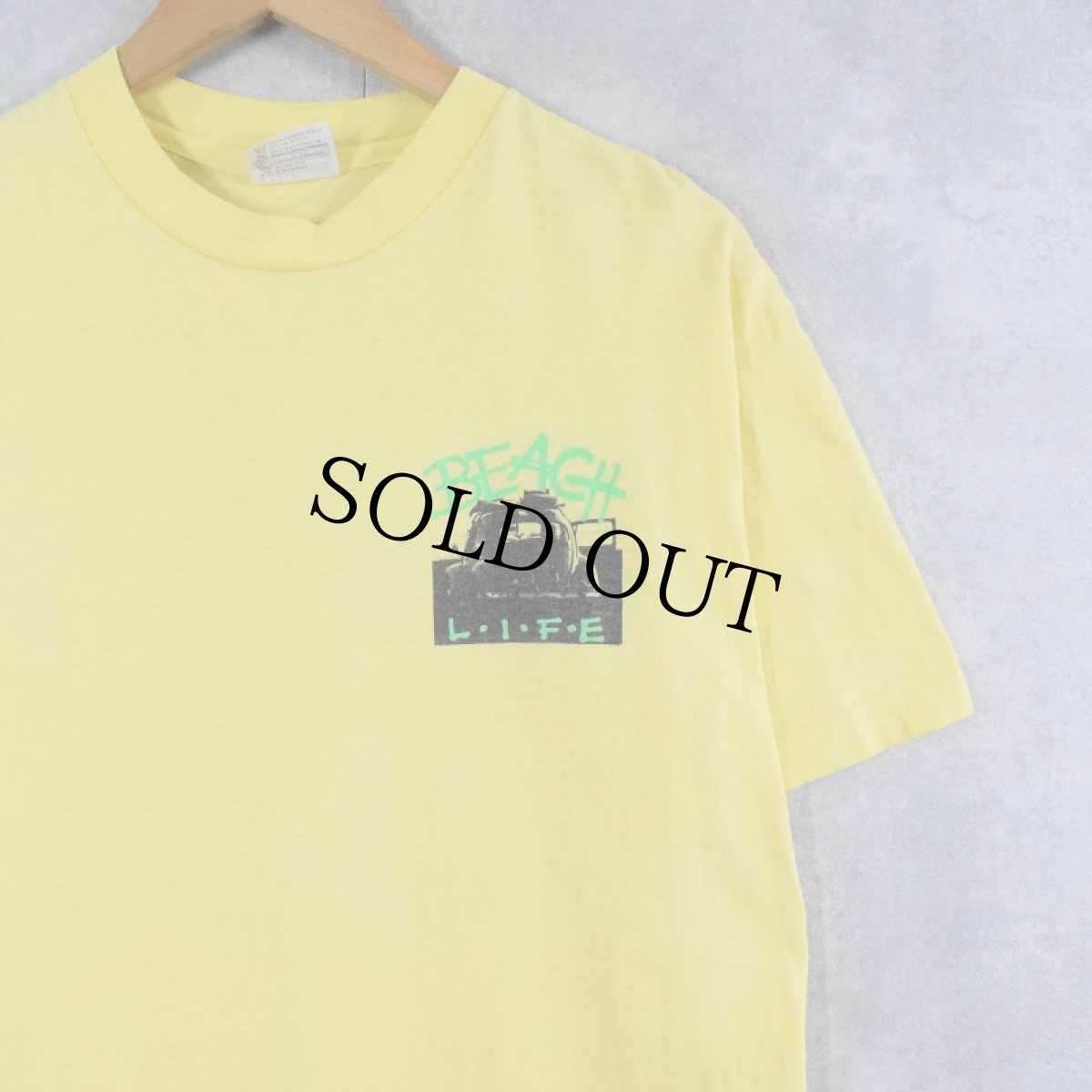 画像2: 80's USA製 "SHOCK WAVE" 発泡プリントTシャツ L (2)