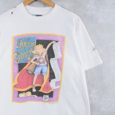 画像1: 【SALE】 90's Mary Engelbreit USA製 "THE QUEEN HAS SPOKEN" イラストプリントTシャツ L (1)