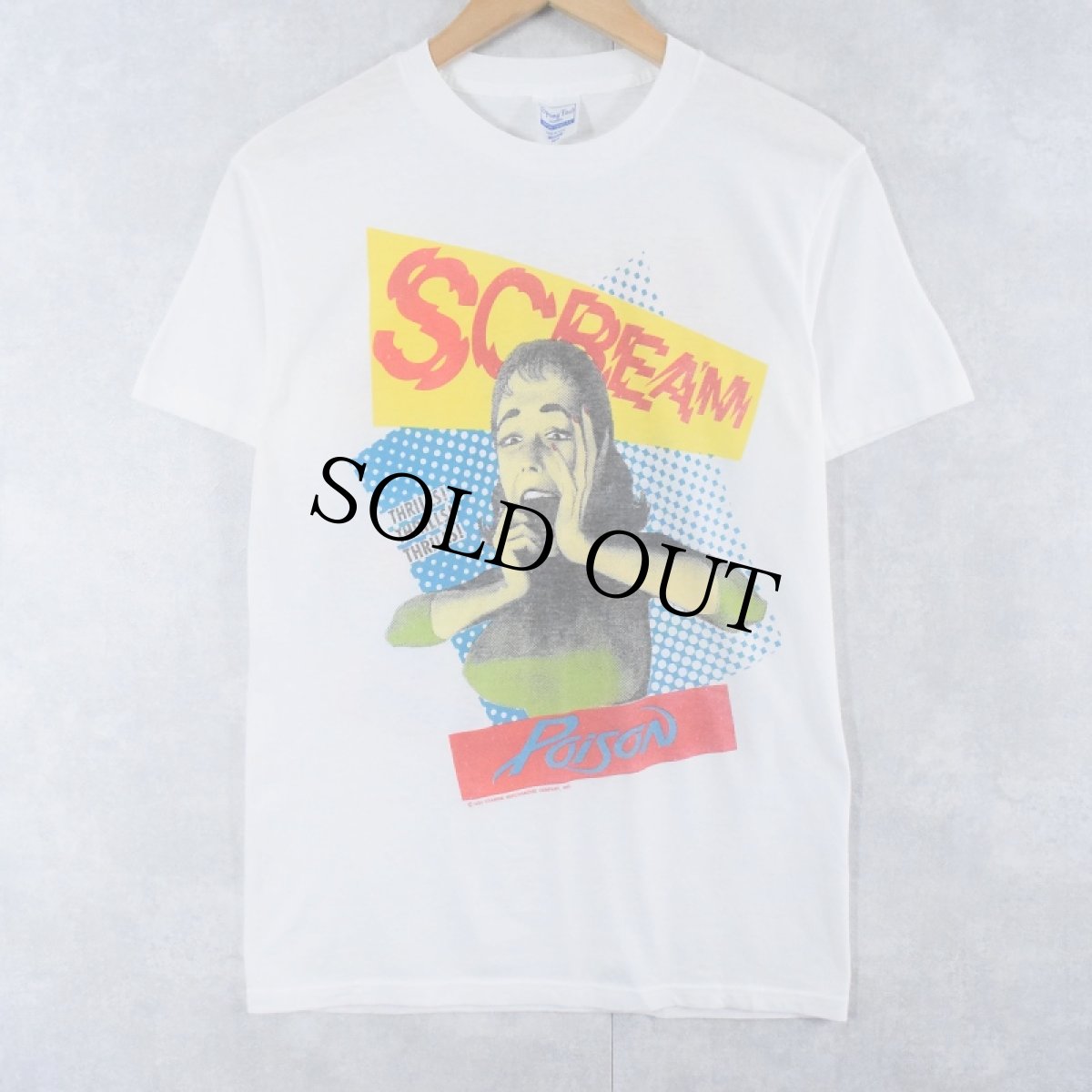 画像1: 80's Poison USA製 "THE SCREAM" ロックバンドプリントTシャツ M (1)