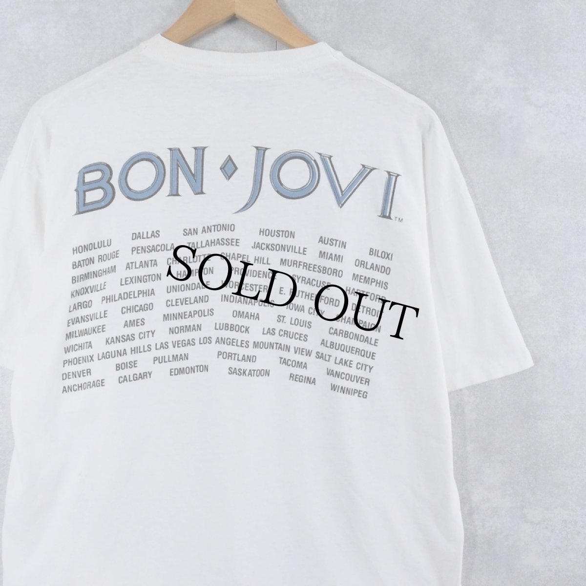 画像2: 80's BON JOVI ハードロックバンドツアーTシャツ (2)