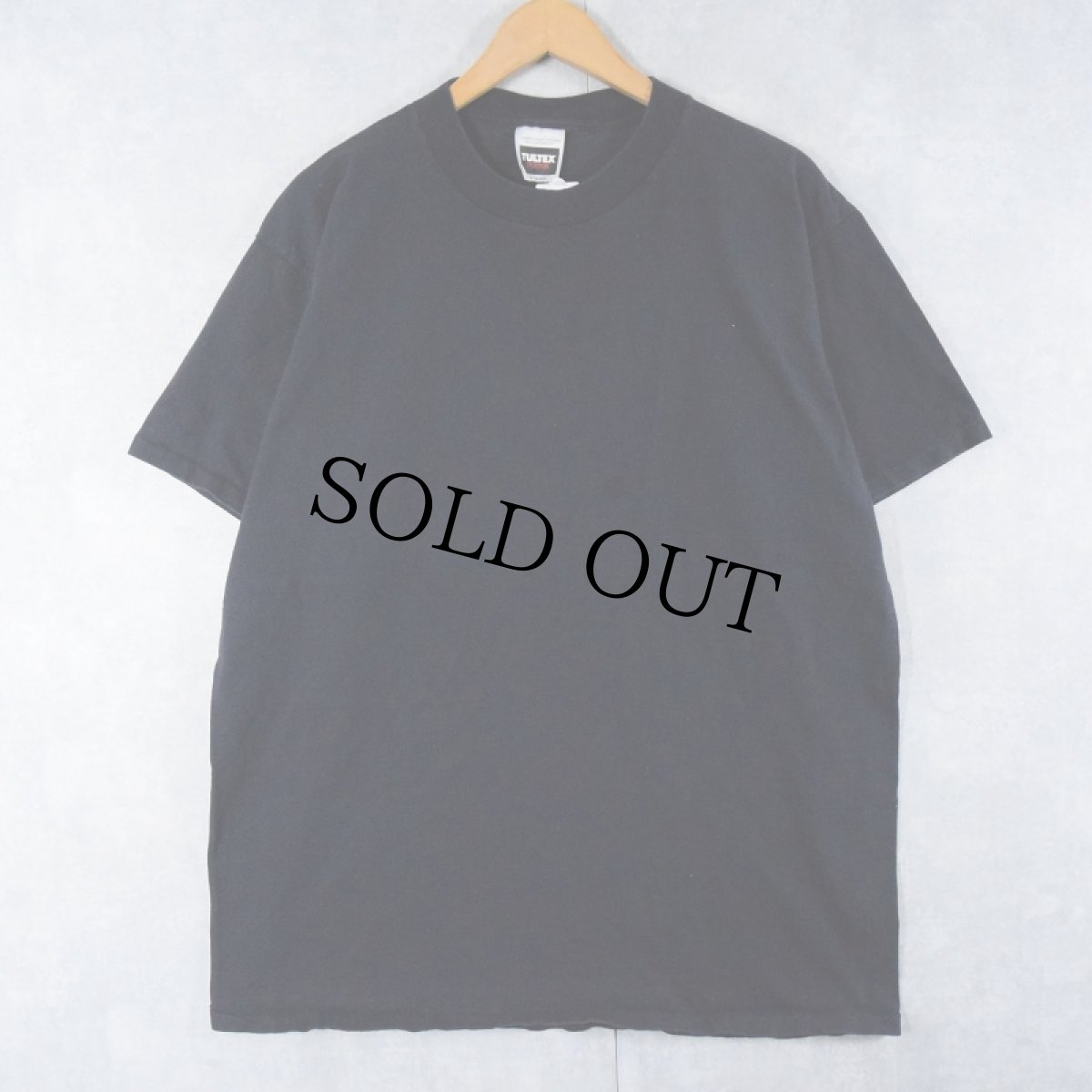 画像1: 90's TULTEX 無地Tシャツ BLACK XL (1)