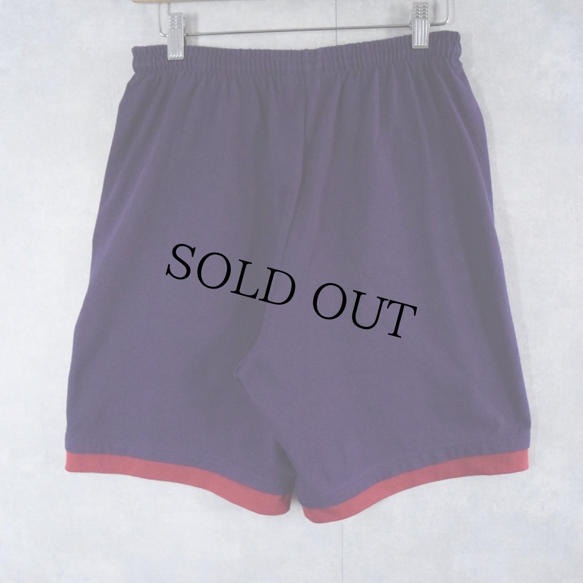 画像2: 90's Champion USA製 ロゴ刺繍 レイヤードデザイン スウェットショーツ MEDIUM (2)