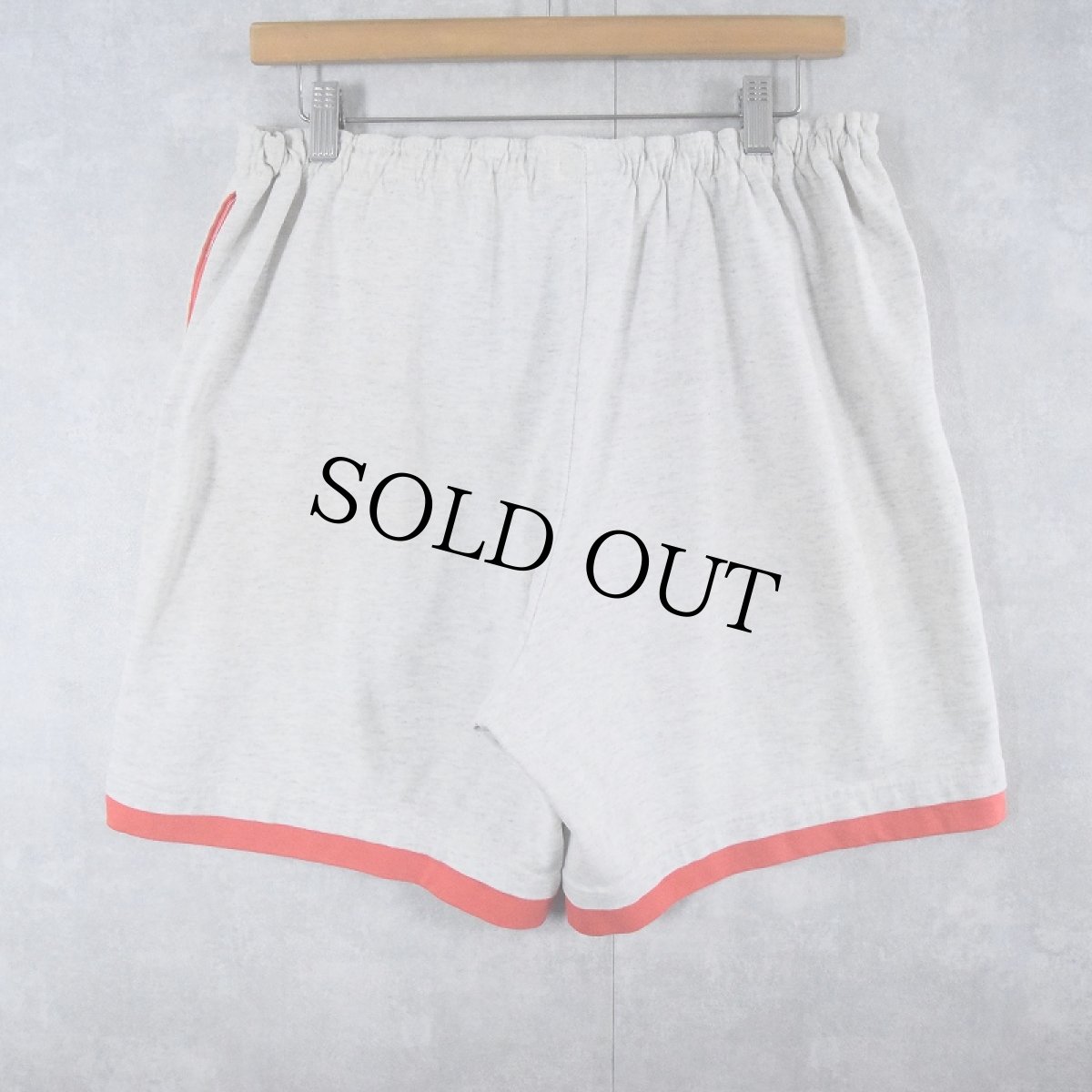 画像2: 90's Champion USA製 ロゴ刺繍 レイヤードデザイン スウェットショーツ LARGE (2)