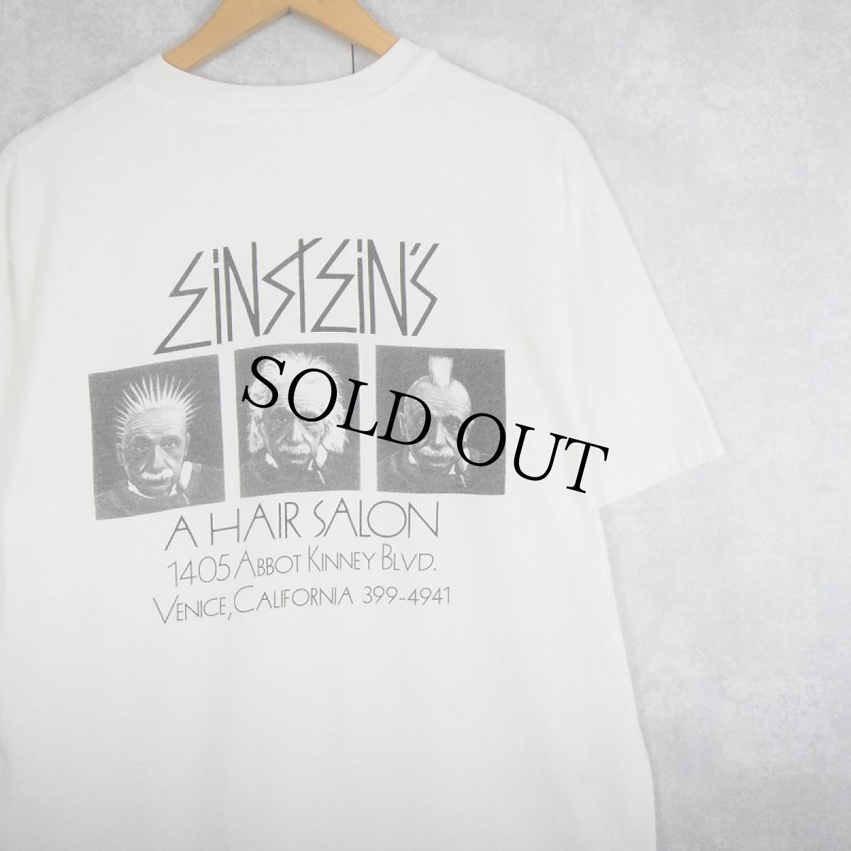 画像1: 90's Albert Einstein "EINSTEIN'S" 偉人 ファニーイラストTシャツ XL (1)