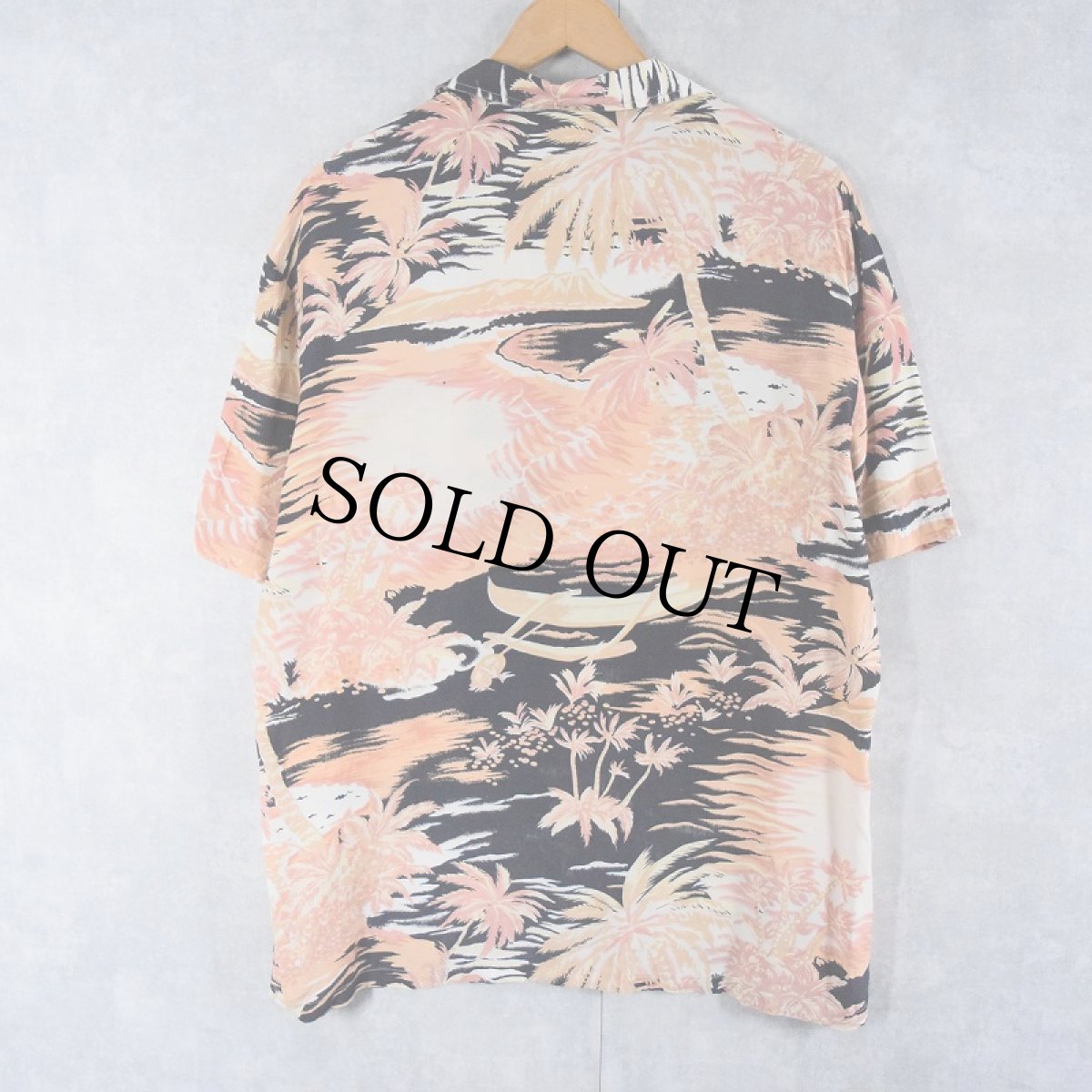 画像2: 70's KENNINGTON ホリゾンタルパターン アロハシャツ (2)