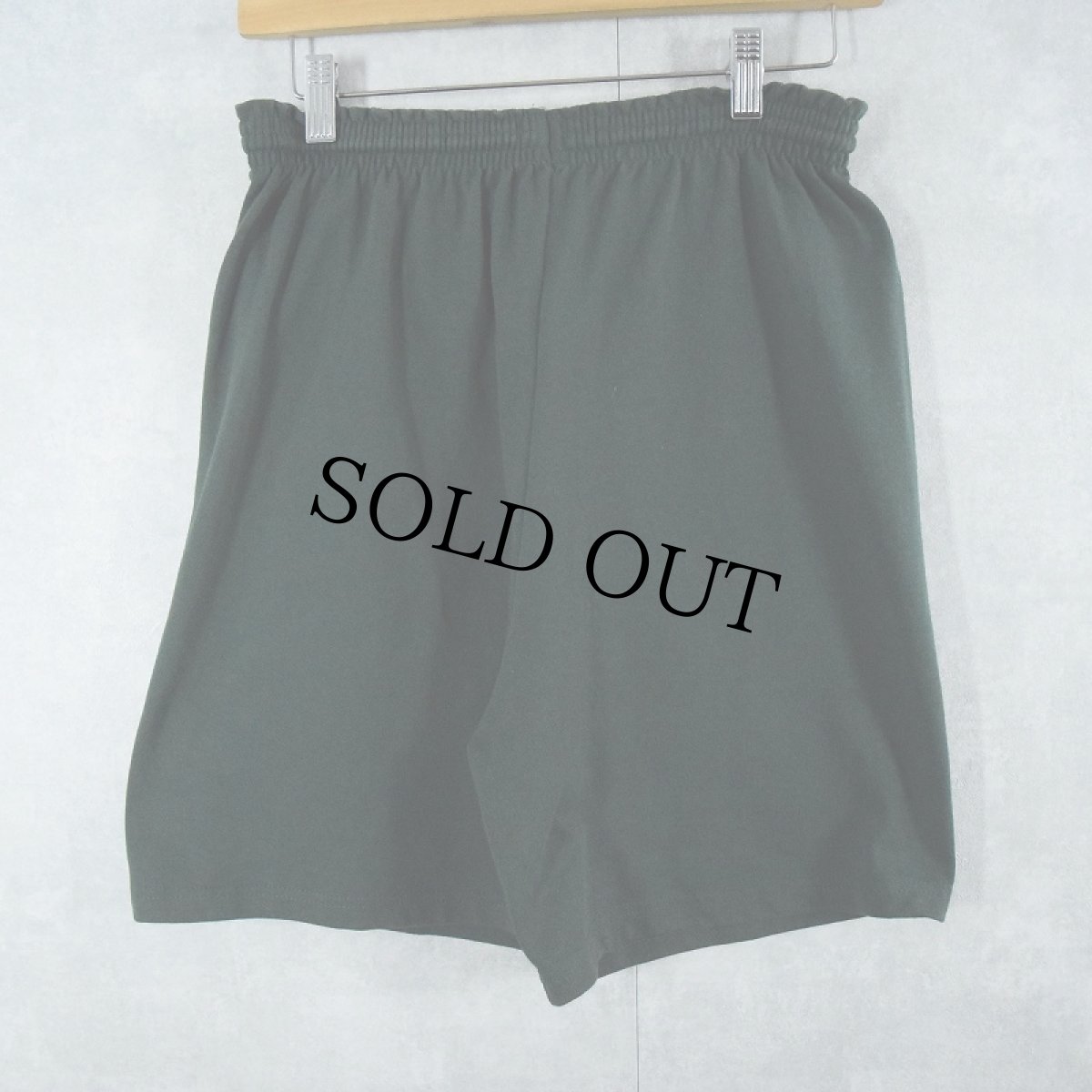 画像2: 80's Champion トリコタグ USA製 ロゴ刺繍 スウェットショーツ GREEN M (2)