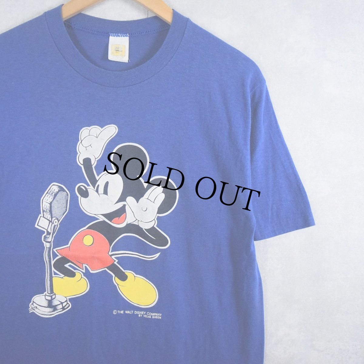 画像1: 【SALE】 70〜80's Disney MICKEY MOUSE キャラクタープリントTシャツ L (1)