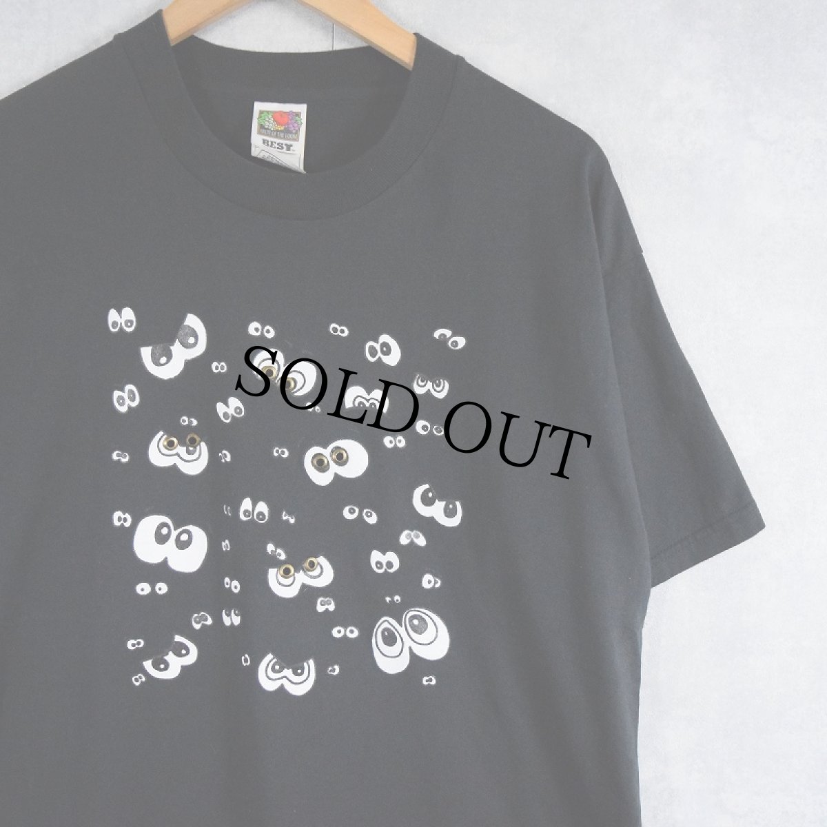 画像1: ギミック イラストプリントTシャツ BLACK L (1)