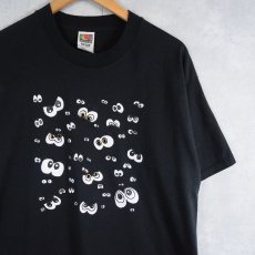 画像1: ギミック イラストプリントTシャツ BLACK L (1)