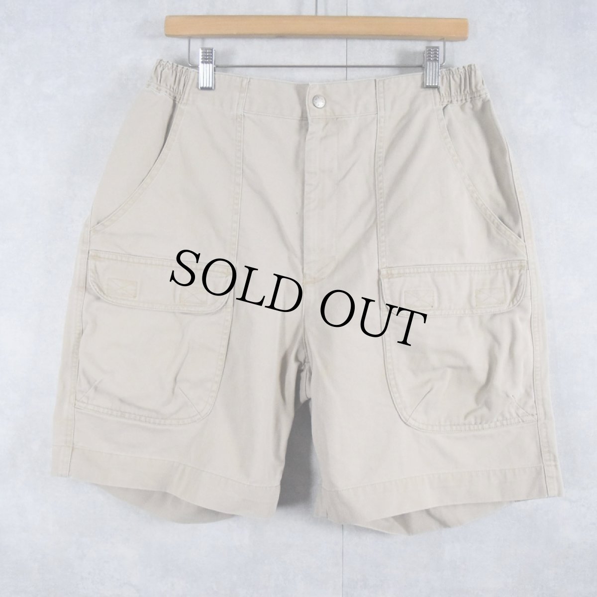 画像1: 【SALE】 POLO Ralph Lauren ロゴ刺繍 コットンカーゴショーツ W30-39 (1)