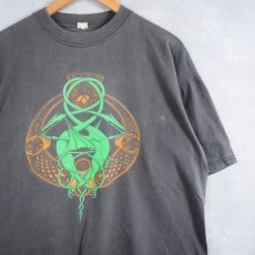 画像1: Hewlin UK ケルト文様×ドラゴンプリントTシャツ (1)