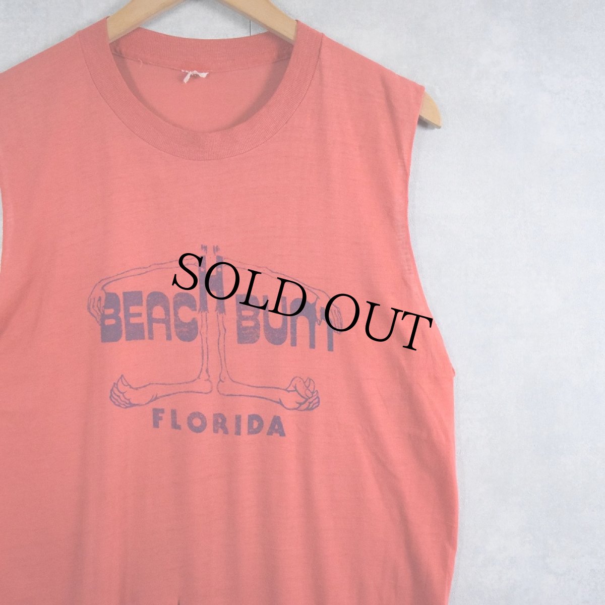 画像1: 80's "BEAC BUM FLORIDA" カットオフプリントTシャツ (1)