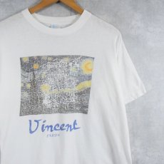 画像1: 90's〜 Vincent Van Gogh "星月夜" アートプリントTシャツ S (1)
