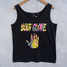 画像1: 90's BODY GLOVE USA製 サーフブランドプリントタンクトップ BLACK  (1)