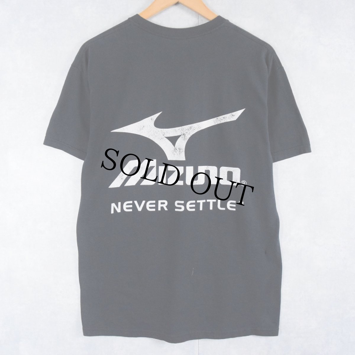 画像2: MIZUNO ロゴプリントTシャツ BLACK M (2)