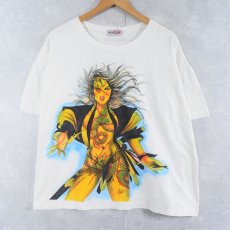 画像1: 【SALE】 90's euro rock イラストプリントTシャツ (1)