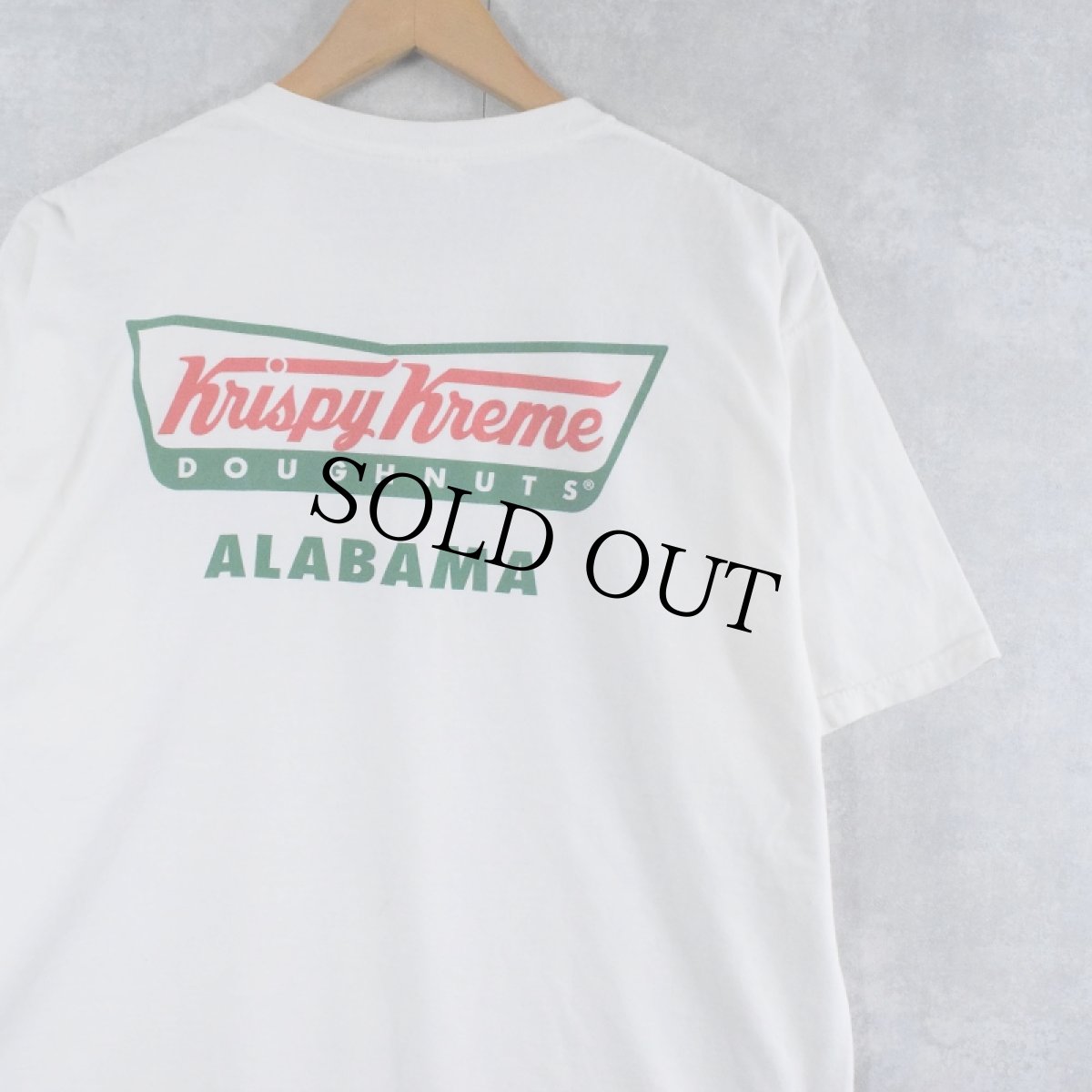 画像1: Krispy Kreme Doughnuts ドーナツショップ ロゴプリントTシャツ L (1)