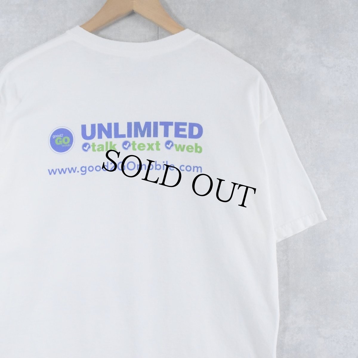 画像2: good2GO mobile "Wireless bill driving you crazy?" 通信会社 プリントTシャツ L (2)