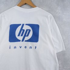 画像1: hp invent "bringing it home" コンピューター企業 ロゴプリントTシャツ XL (1)