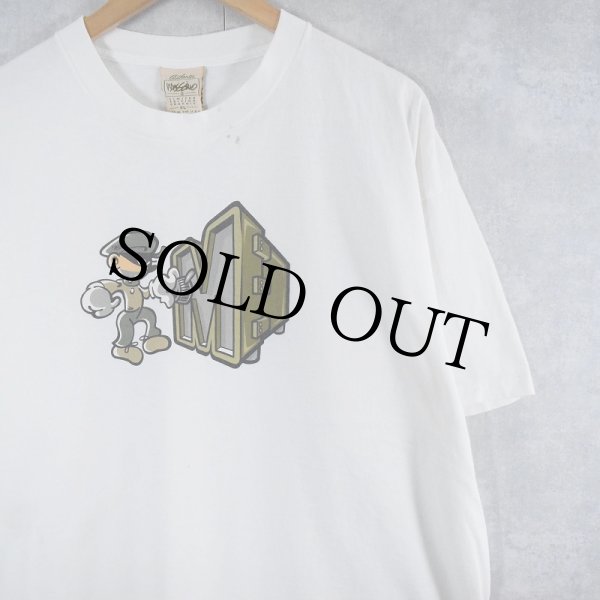 90s USA製 MOSSIMO ロゴプリントtシャツ グッドフェード 90s USA製 Mossimo モッシモ 半袖Tシャツ ロゴ シングルステッチ