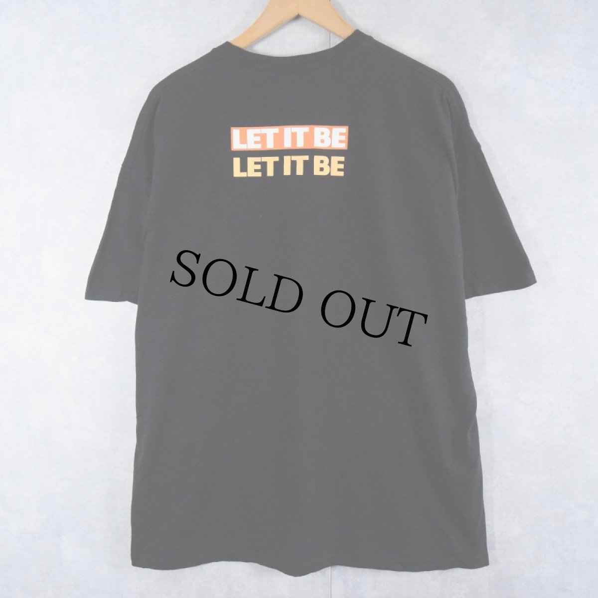 画像2: 2000's THE BEATLES "LET IT BE" ロックバンドプリントTシャツ BLACK 2XL (2)