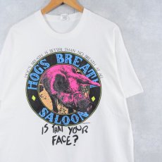 画像1: 90's HOG'S BREATH SALOON USA製 "IS THAT YOUR FACE?" パブプリントTシャツ XL (1)