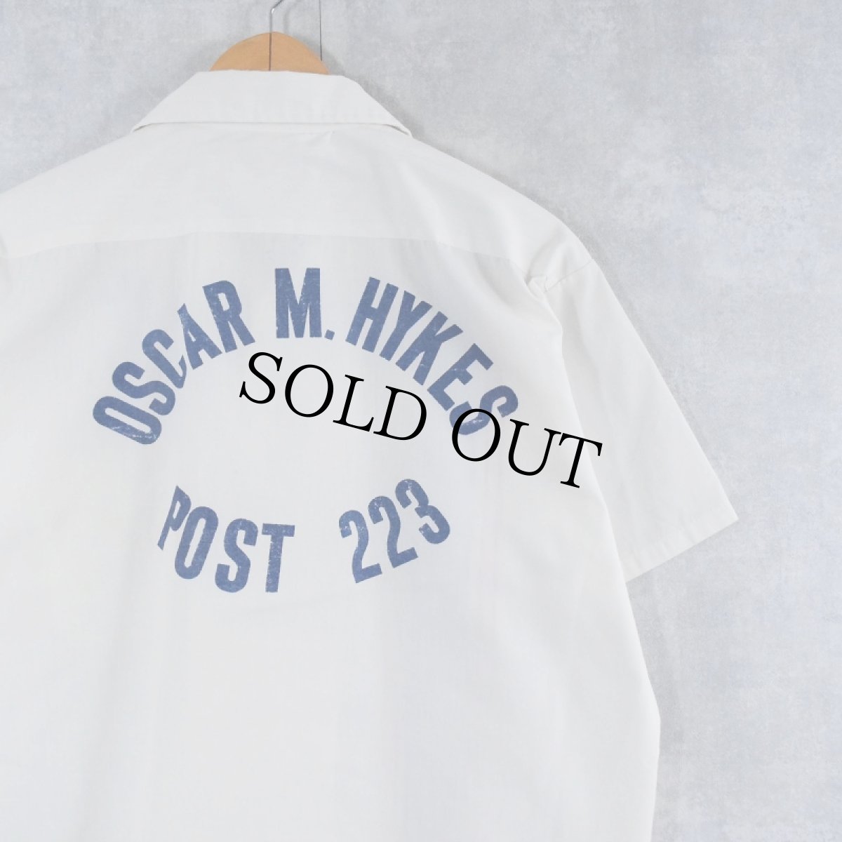 画像2: 70's Elin "OSCAR M. HYKES POST 223" レーシングシャツ SIZE15 1/2 (2)