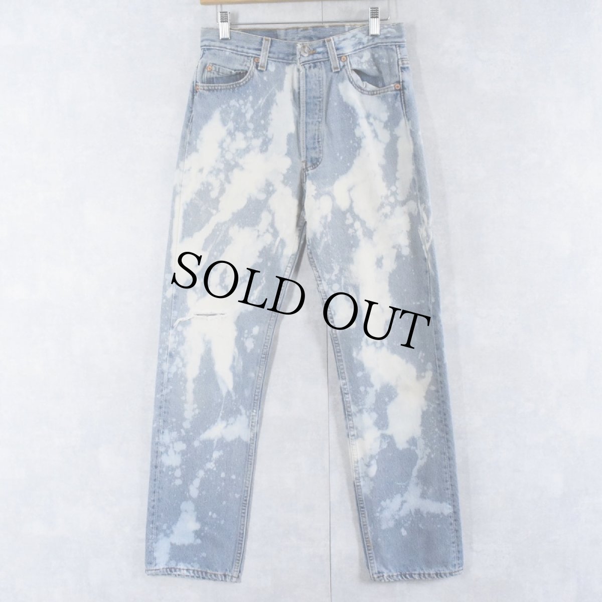画像2: 90's Levi's 501 USA製 ブリーチ加工 デニムパンツ W28 (2)